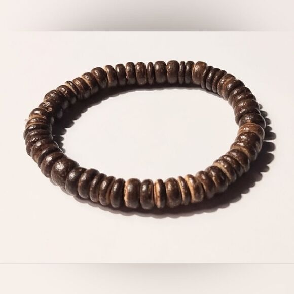 Men's bracelet beaded beads brown new d43 - Picture 1 of 1